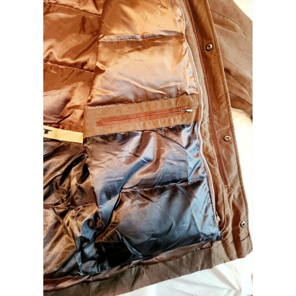 MEN RFT RAINFOREST LINED BROWN OUTDOOR LARGE ALL WEATHER JACKET COAT WARM - Picture 6 of 10